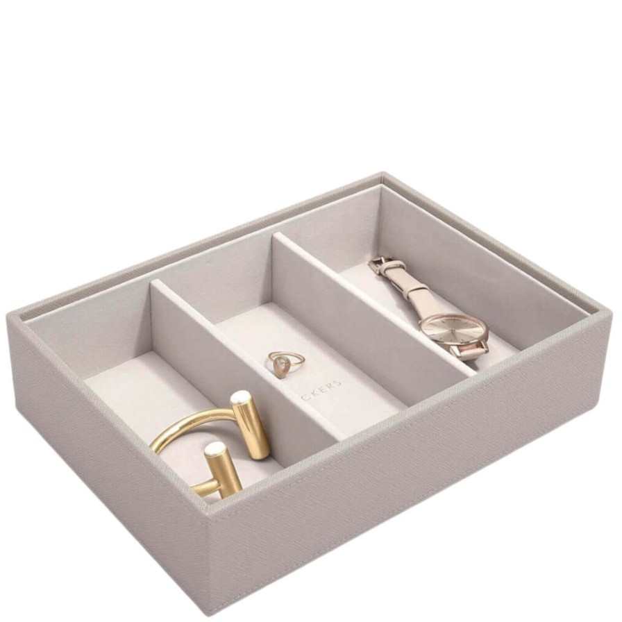 Stackers Stackers Classic Jewellery Box (Watch & Accessory Layer) - Taupe New