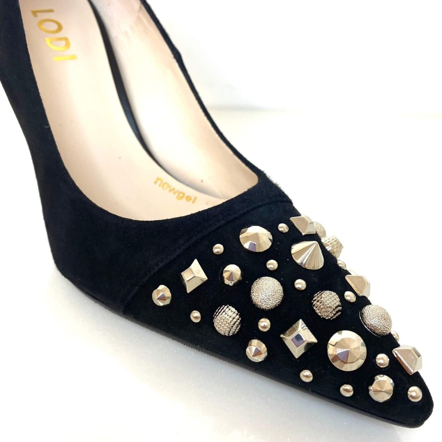 Lodi Lodi Sompo Studded Stiletto Shoes - Black Best