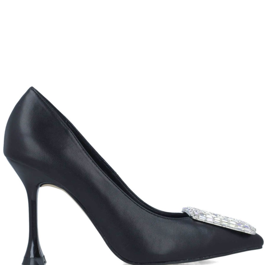 Menbur Menbur Black Baguette Jewelled Stilettos Clearance