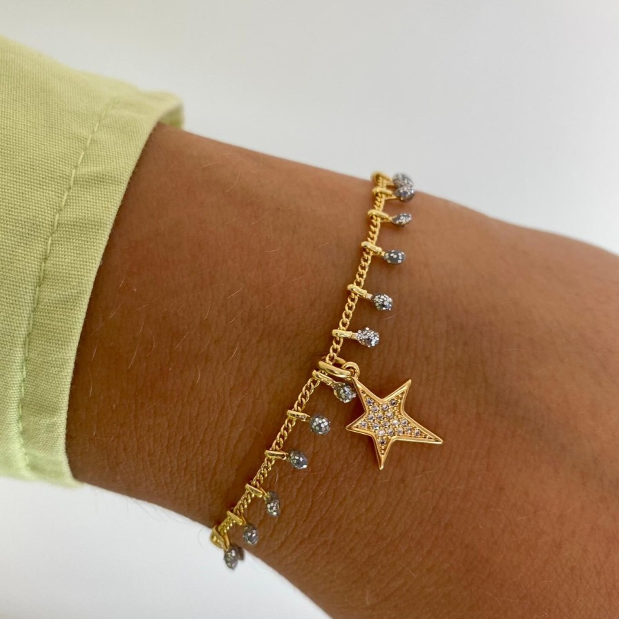 Angela D'Arcy Angela D'Arcy Charm Bracelet - Gold Star Best