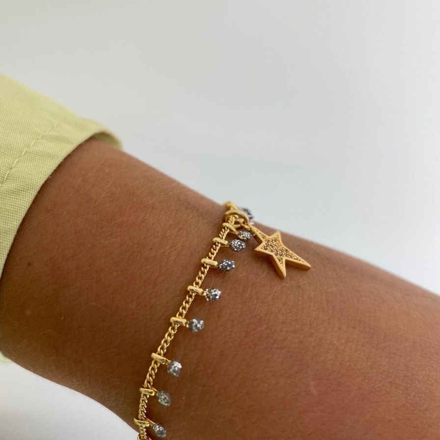 Angela D'Arcy Angela D'Arcy Charm Bracelet - Gold Star Best