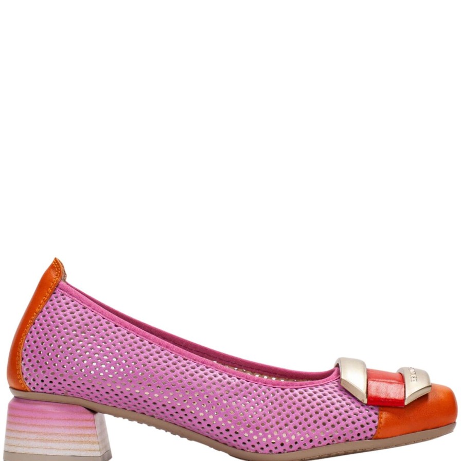 Hispanitas Hispanitas Pink Colourblock Leather Pumps Clearance