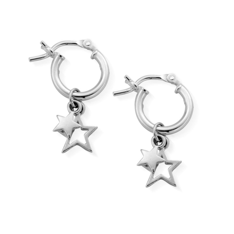 ChloBo Chlobo Double Star Small Hoop Earrings Clearance