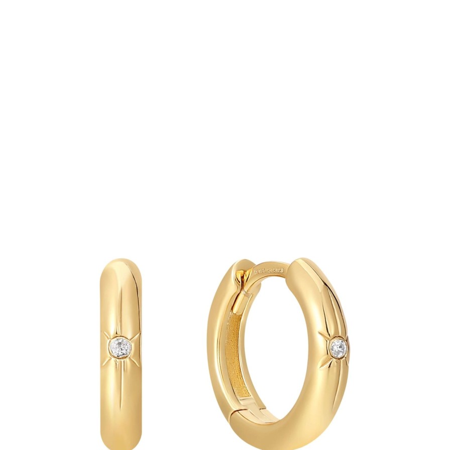 Ania Haie Pop Charm Ania Haie Pop Charms Gold Star Huggie Hoop Earrings Online