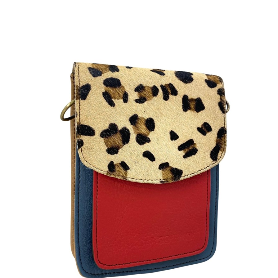 Soruka Soruka Aiko Leather Crossbody Bag - Leopard Red Best